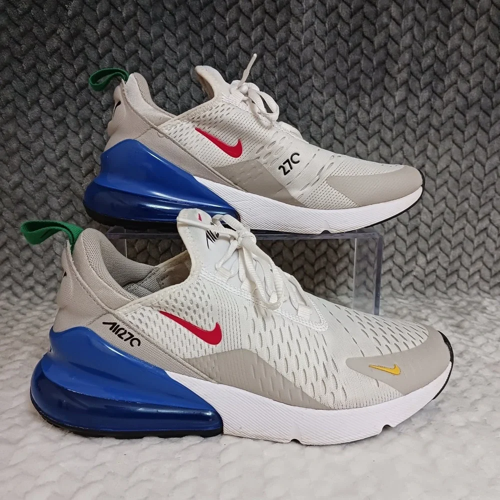 Nike Air Max 270 White Game Royal Men's Walking Running Sneakers Shoes Size 6